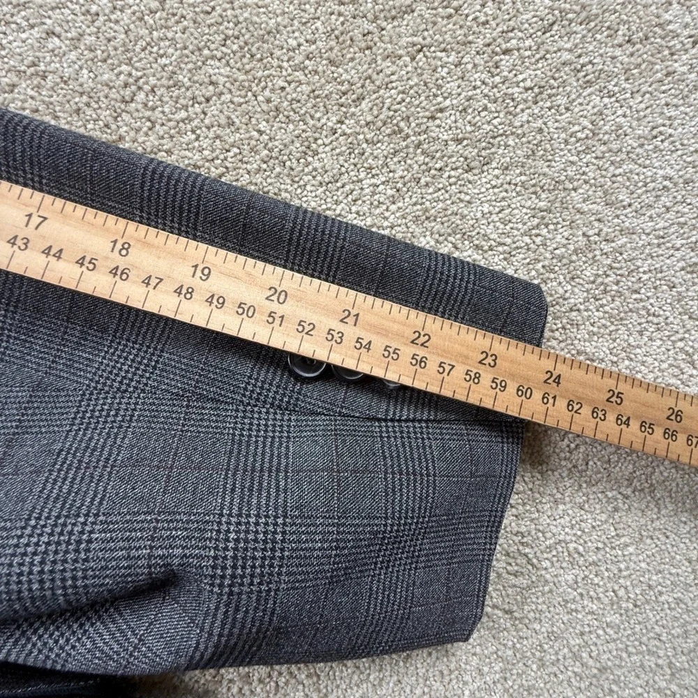 Jos A Bank 1905 Mens Charcoal Glen Plaid Wool Blend Suit 54 Regular 49‎ Waist